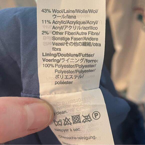 J. Crew Mercantile Navy Blue Plaid Double Serge Ruffle Wool Mini Skirt Size 8 - Picture 8 of 9